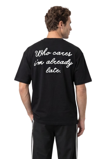 Malelions men already late t-shirt Zwart