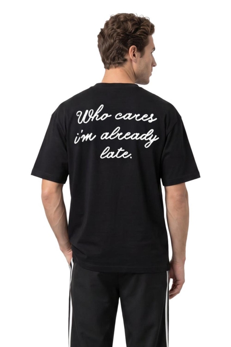 Malelions zwarte heren t-shirt | Model achteraanzicht