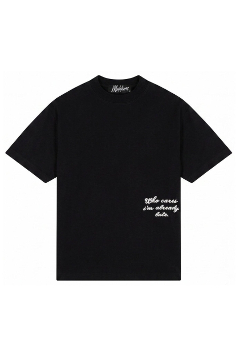 Malelions zwarte heren t-shirt | Vooraanzicht