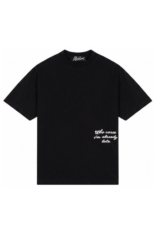 Malelions zwarte heren t-shirt | Vooraanzicht