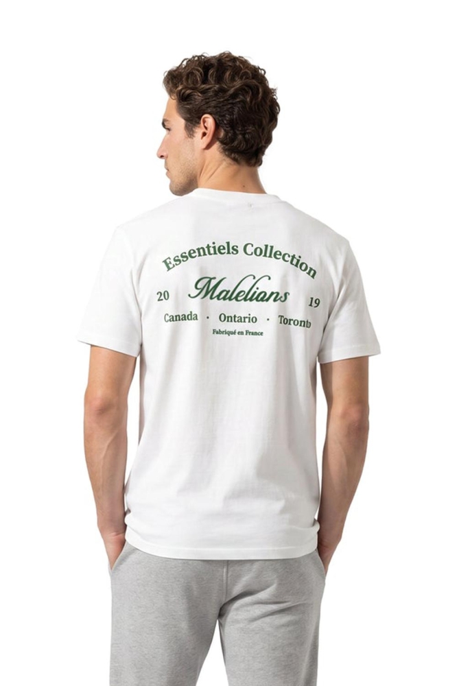 Malelions witte heren t-shirt | Model achteraanzicht