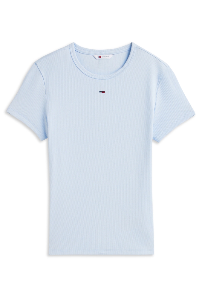Tommy Jeans blauwe dames t-shirt | Vooraanzicht