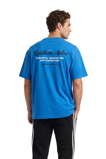 Malelions T-shirt UNIVERSITY T SHIRT MMA50026039 ELECTRIC BLUE