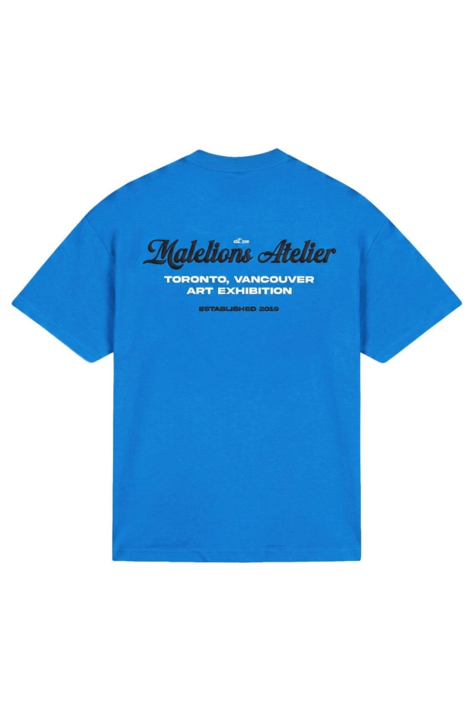 Malelions blauwe heren t-shirt | Achteraanzicht