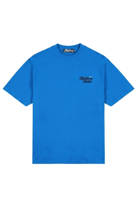 Malelions blauwe heren t-shirt | Vooraanzicht