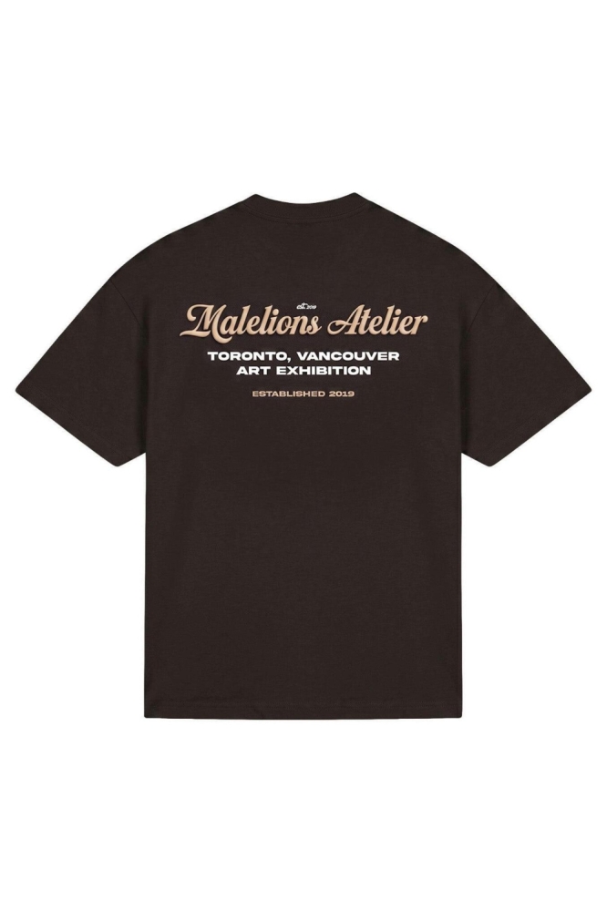 Malelions bruine heren t-shirt | Achteraanzicht