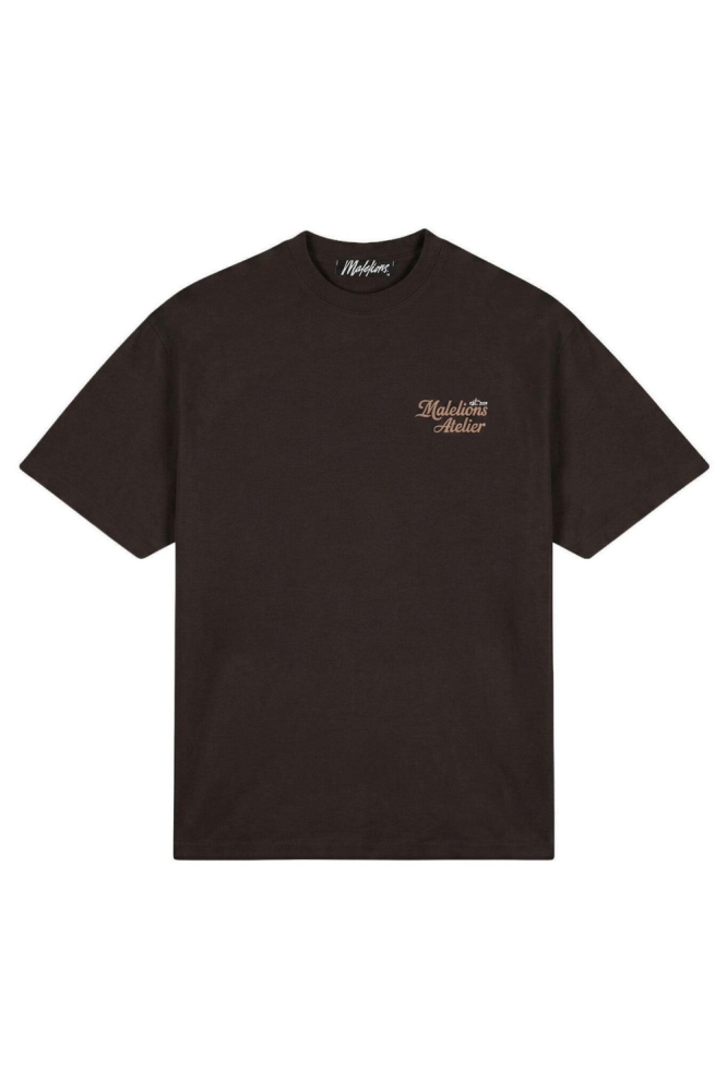 Malelions bruine heren t-shirt | Vooraanzicht
