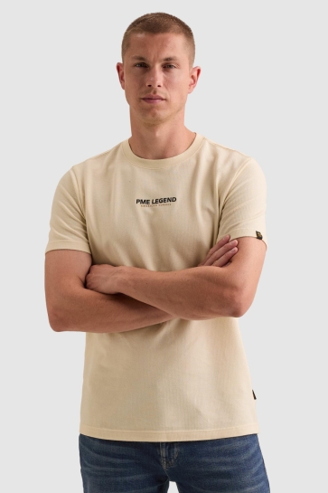 PME legend short sleeve r-neck flat waffle je Beige