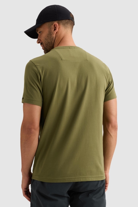 PME legend groene heren t-shirt | Model achteraanzicht