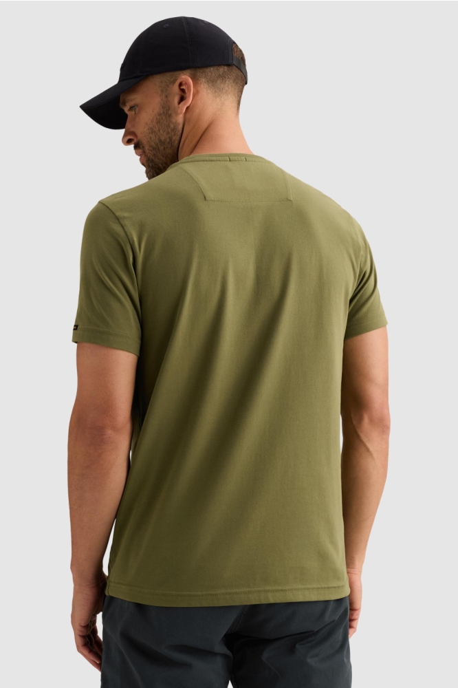 PME legend groene heren t-shirt | Model achteraanzicht