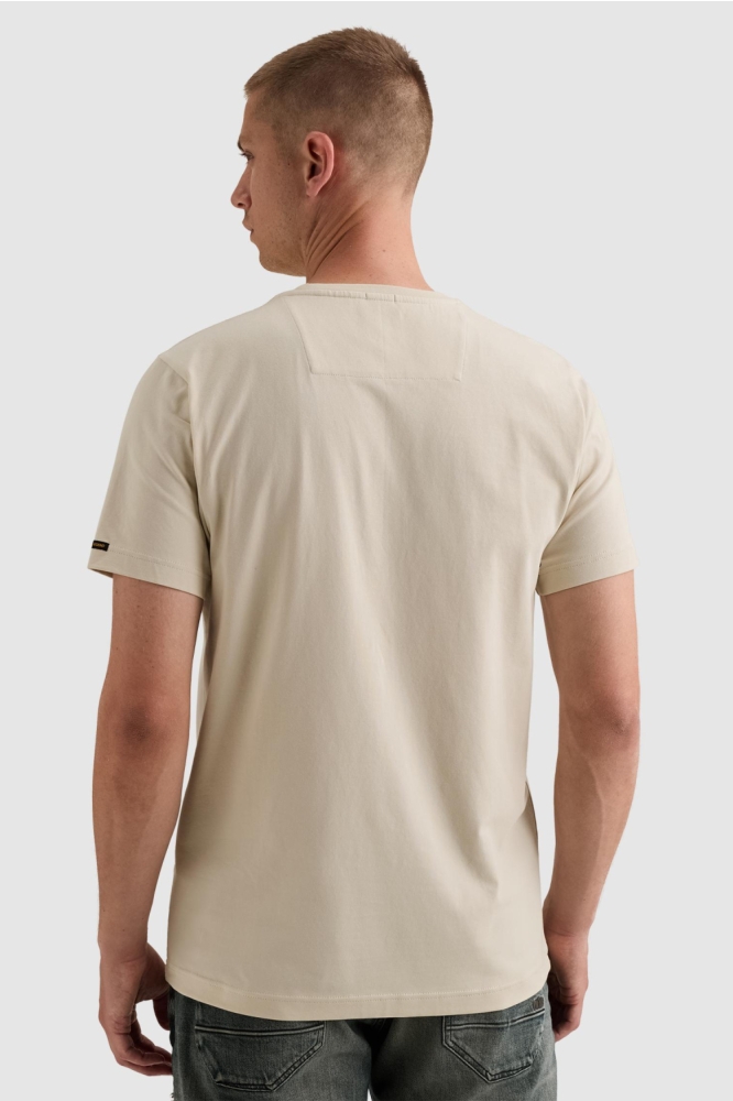PME legend beige heren t-shirt | Model achteraanzicht