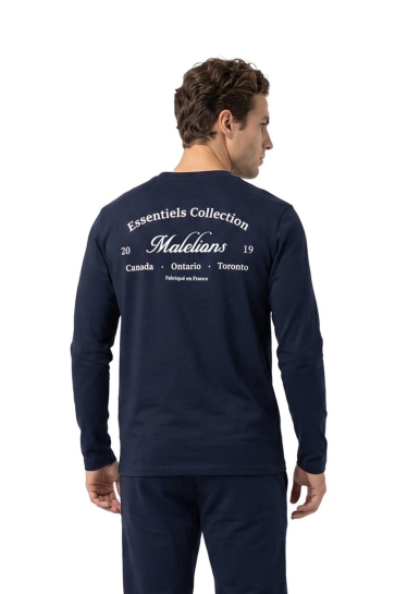 Malelions T-shirt MARINA LONGSLEEVE T SHIRT MMA50026050 NAVY