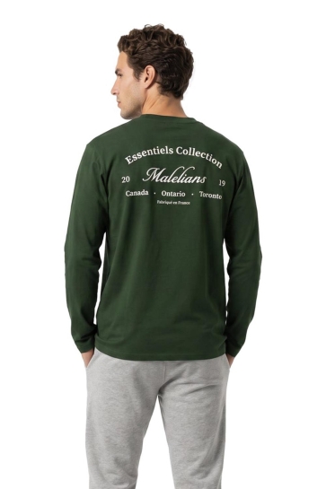 Malelions T-shirt MARINA LS MMA50026050 RACING GREEN