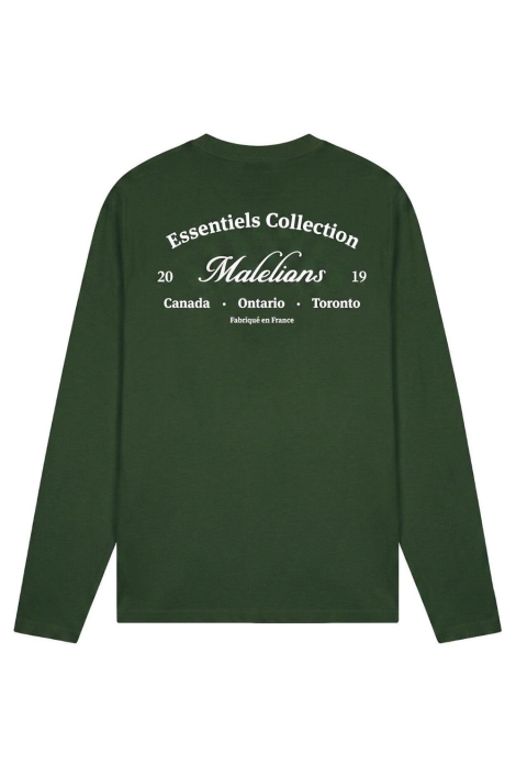 Malelions groene heren t-shirt | Achteraanzicht