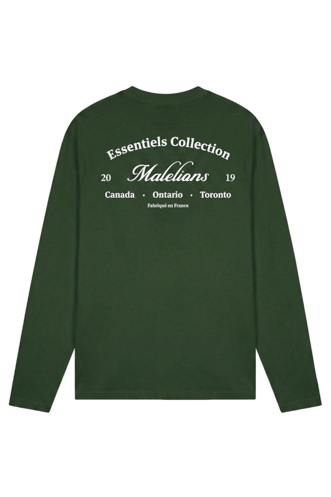 Malelions groene heren t-shirt | Achteraanzicht