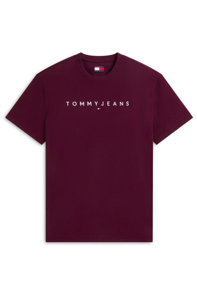 Tommy Jeans bordeaux heren t-shirt | Vooraanzicht