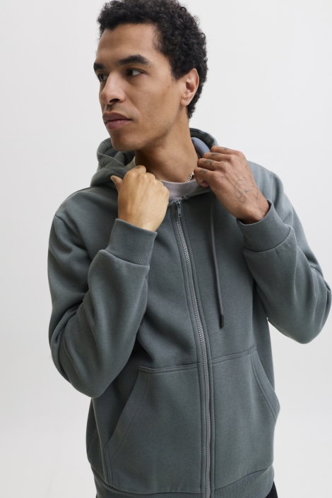 Jack & Jones blauwe heren vest | Model vooraanzicht