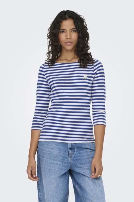 Only witte dames t-shirt | Model vooraanzicht