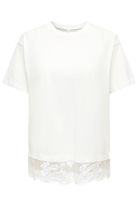 Only witte dames t-shirt | Vooraanzicht