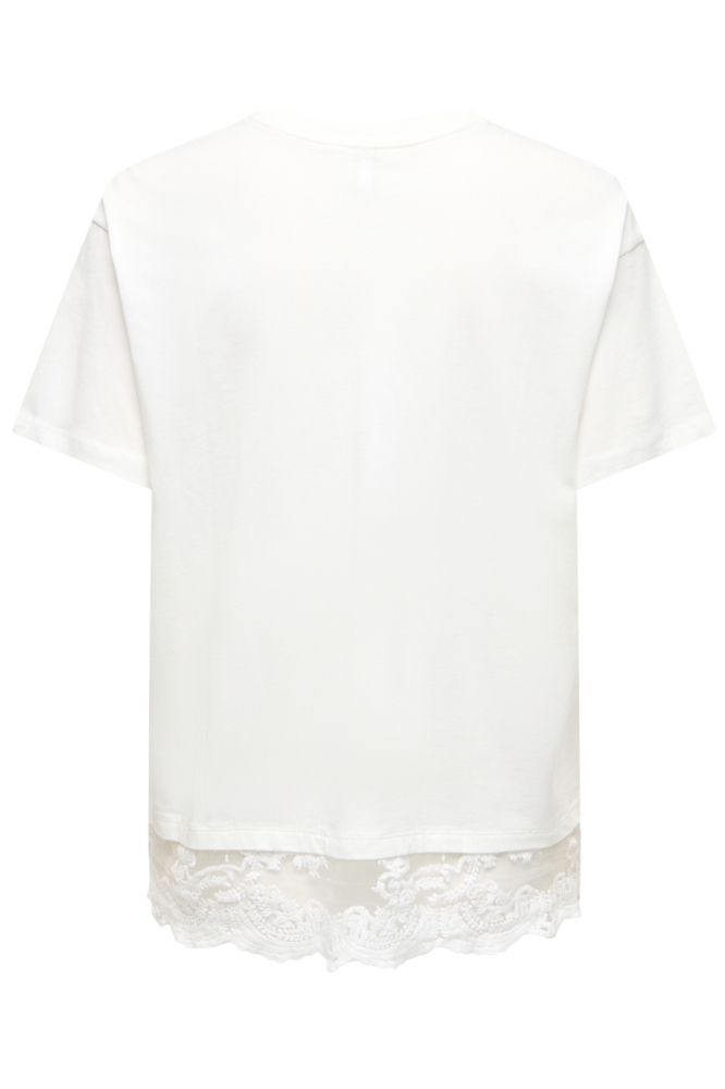 Only witte dames t-shirt | Achteraanzicht