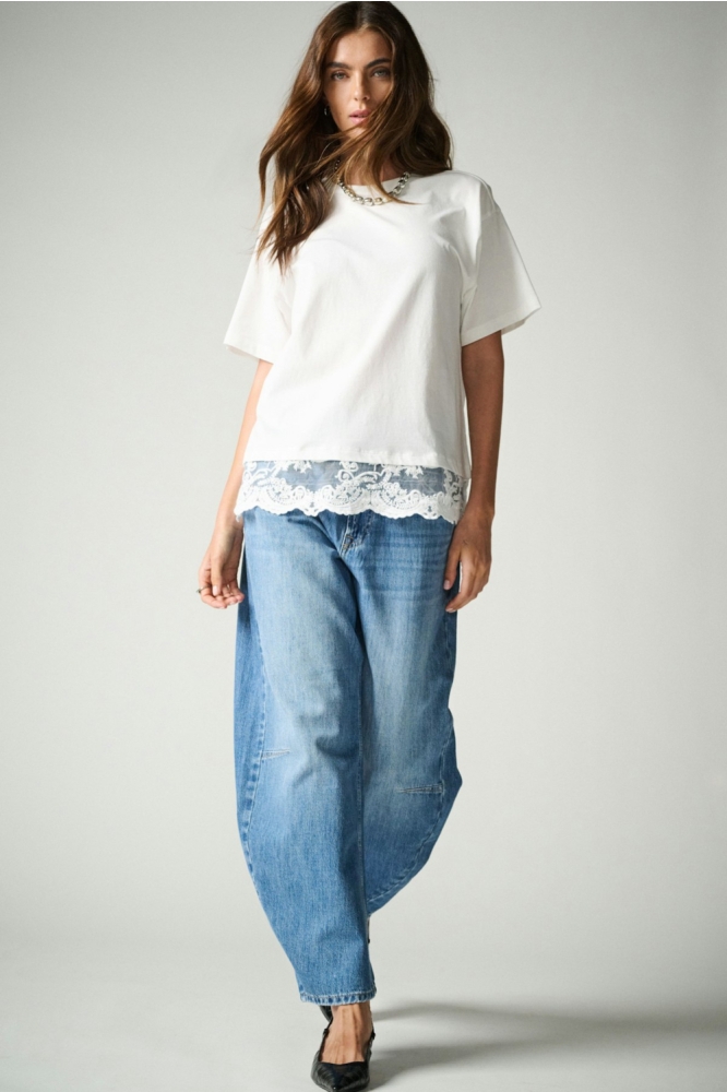 Only witte dames t-shirt | Model
