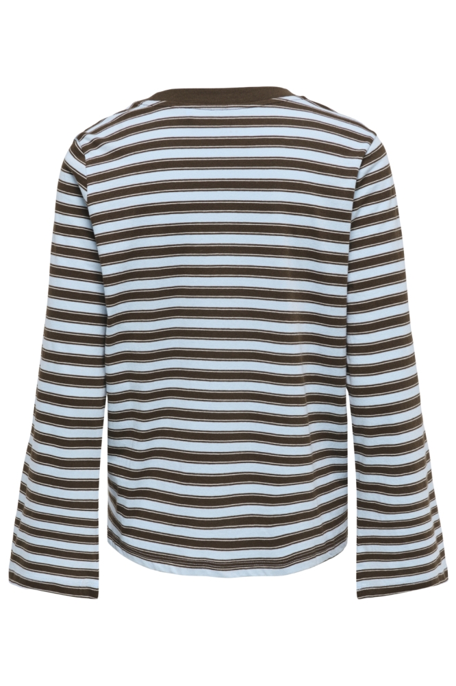 Only blauwe dames t-shirt | Achteraanzicht