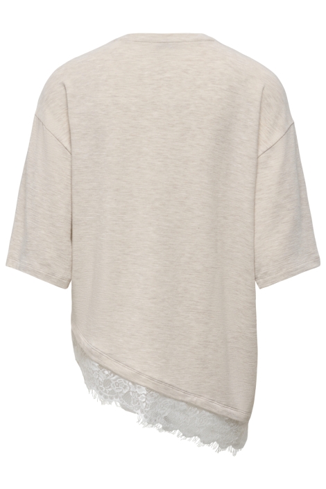 Only beige dames t-shirt | Achteraanzicht