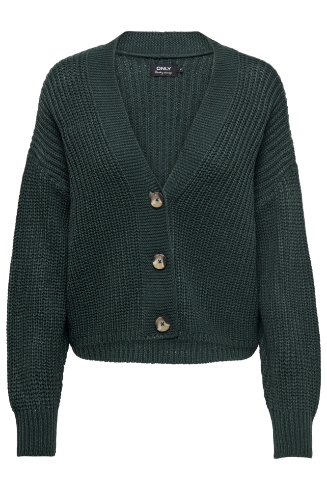 Only groene dames vest | Vooraanzicht