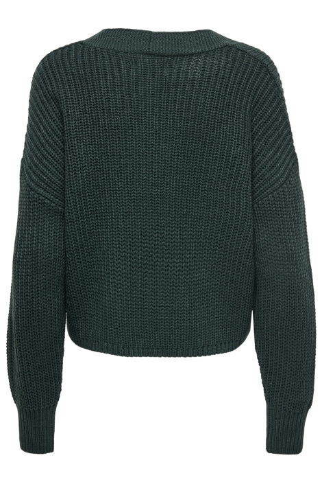 Only groene dames vest | Achteraanzicht