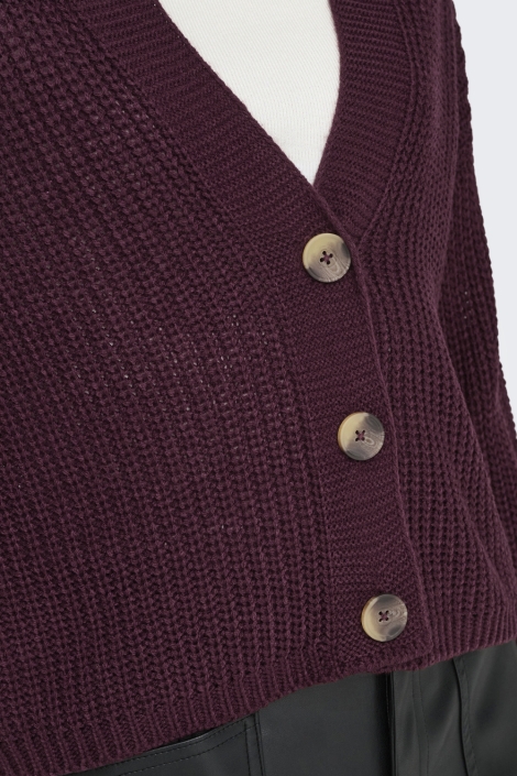 Only bordeaux dames vest | Close up
