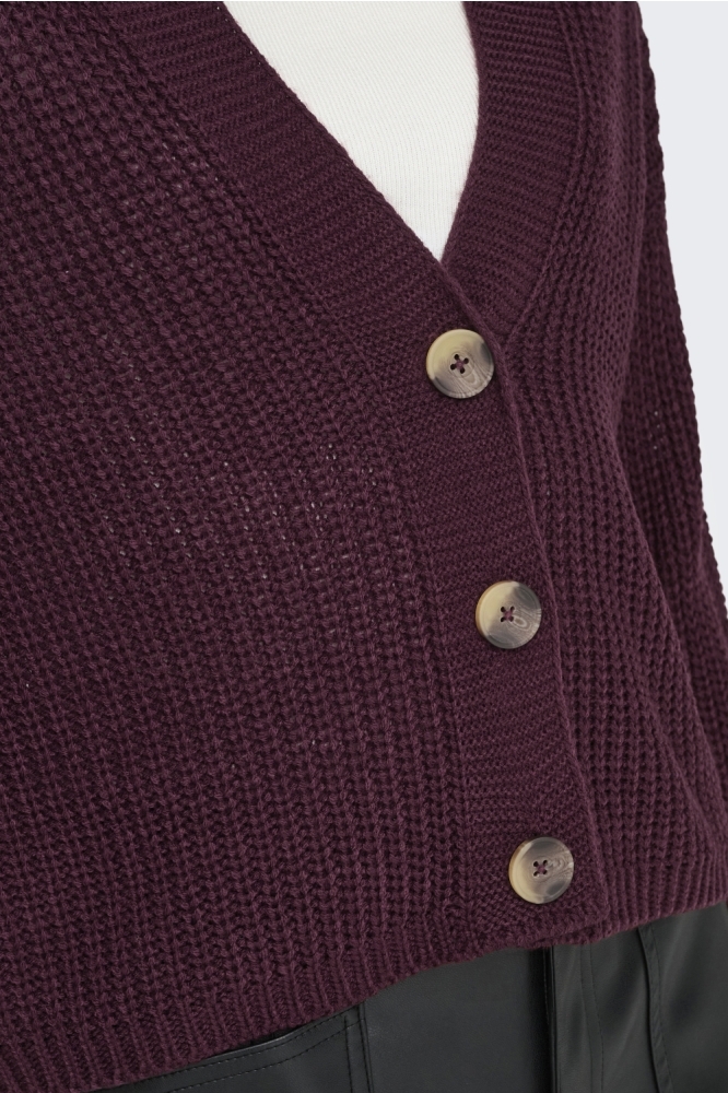 Only bordeaux dames vest | Close up