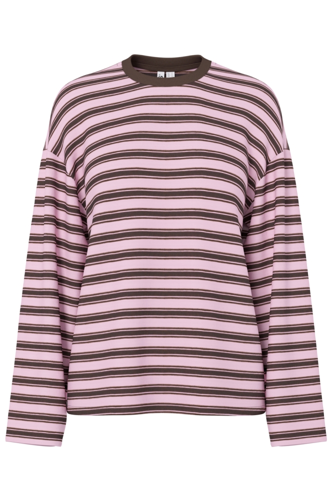 Pieces roze dames t-shirt | Vooraanzicht