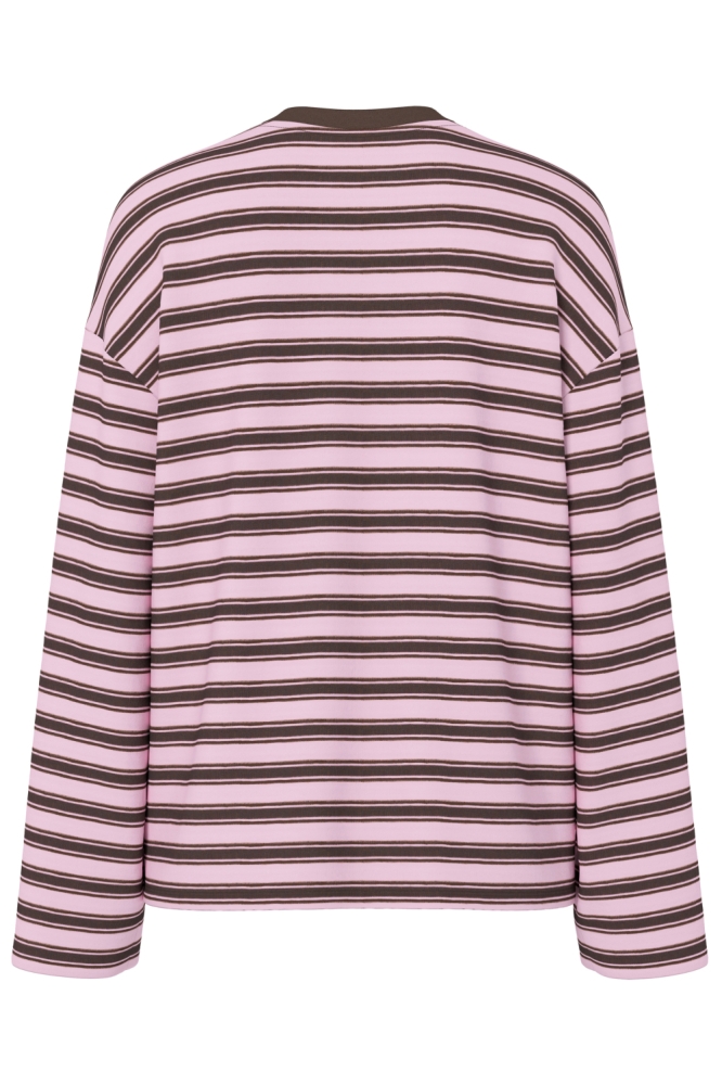 Pieces roze dames t-shirt | Achteraanzicht