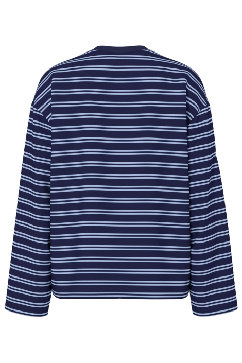 Pieces blauwe dames t-shirt | Achteraanzicht