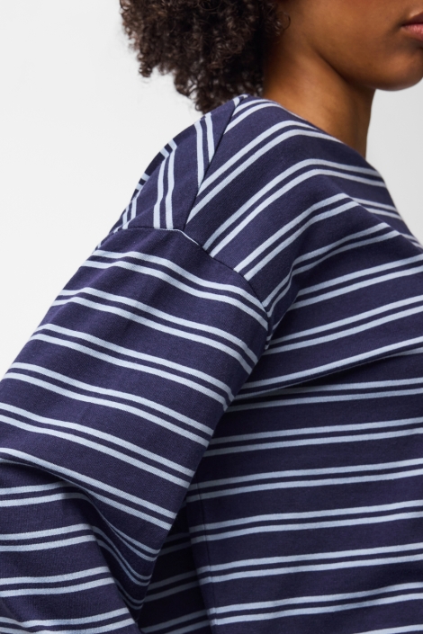 Pieces blauwe dames t-shirt | Close up