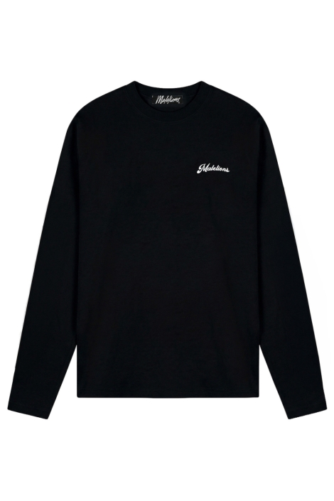 Malelions zwarte heren t-shirt | Vooraanzicht
