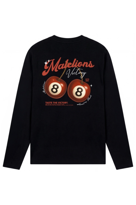 Malelions zwarte heren t-shirt | Achteraanzicht