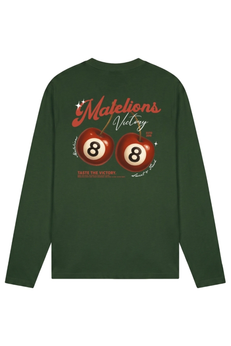 Malelions groene heren t-shirt | Achteraanzicht