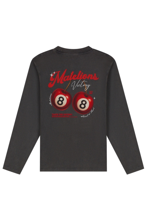 Malelions grijze heren t-shirt | Achteraanzicht