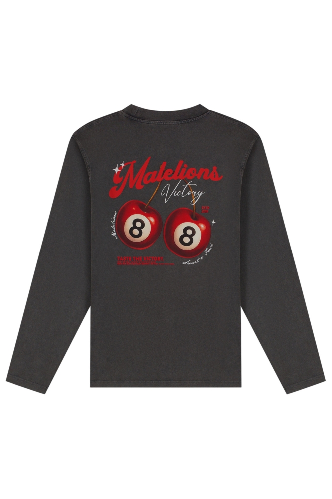 Malelions grijze heren t-shirt | Achteraanzicht