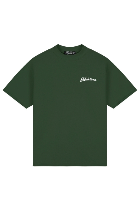 Malelions groene heren t-shirt | Vooraanzicht