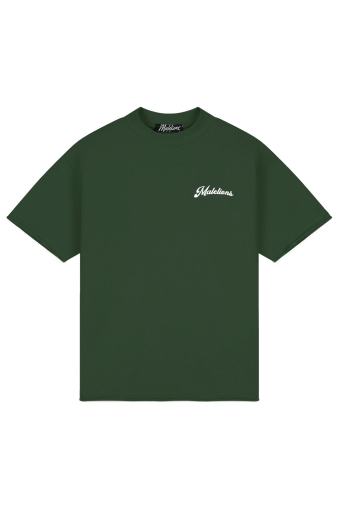 Malelions groene heren t-shirt | Vooraanzicht