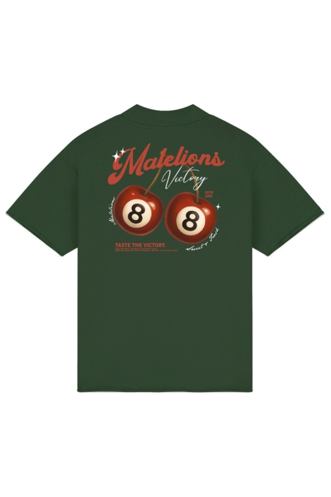 Malelions groene heren t-shirt | Achteraanzicht