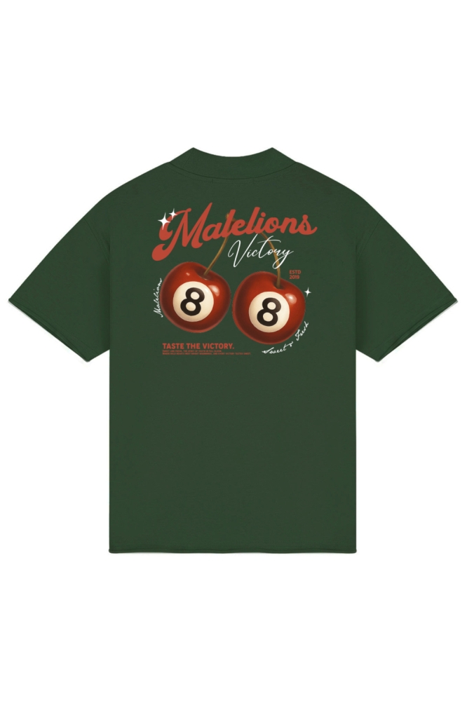 Malelions groene heren t-shirt | Achteraanzicht