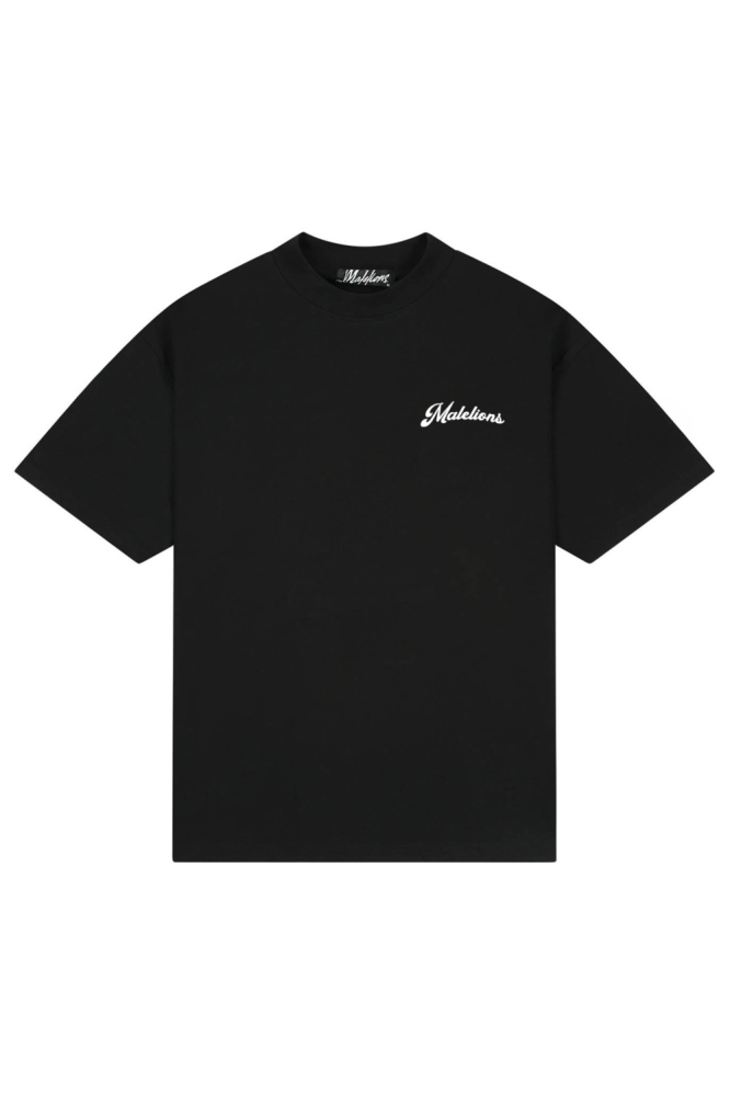 Malelions zwarte heren t-shirt | Vooraanzicht