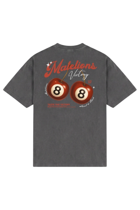 Malelions grijze heren t-shirt | Achteraanzicht