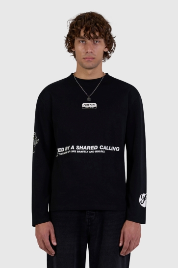 Pure Path T-shirt UNITED LONGSLEEVE T SHIRT 26030105 BLACK