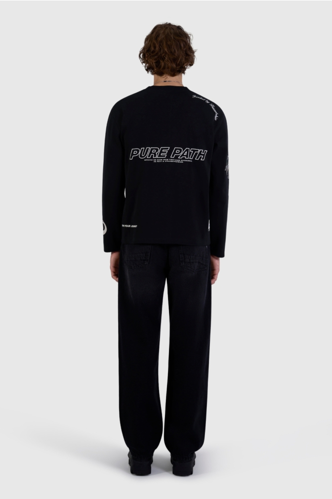 Pure Path zwarte heren t-shirt | Model