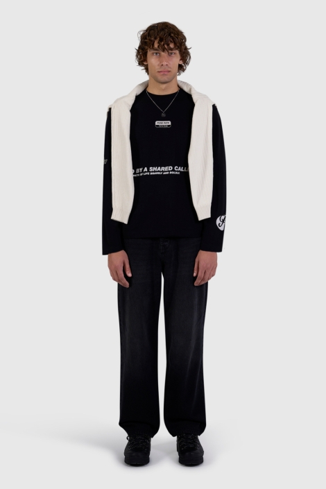 Pure Path zwarte heren t-shirt | Model