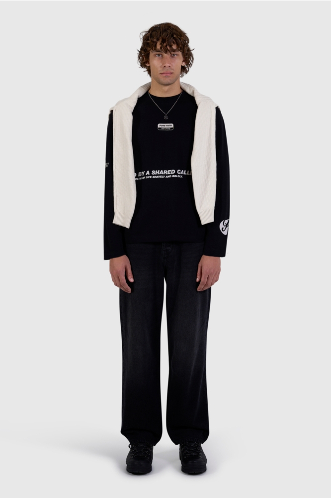 Pure Path zwarte heren t-shirt | Model